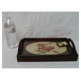 Vintage Three Mountaineers Needlepoint Tray