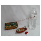 Vintage Tin Litho Pop-Pop Boat ~ Candle Powered