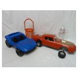 Hard Plastic Trans-Am & Blue Barbie Car