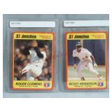 1991 Roger Clemens & Rickey Henderson Jimmy Dean