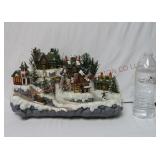 Fiber Optic Village Scene ~ 14" wide ~ Powers On