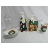Holiday Lotion / Soap Dispensers, Cup & Soap Dish