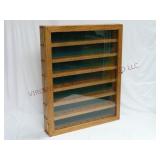 56 Golf Ball Solid Oak Display Case / Cabinet