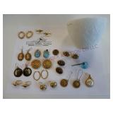 Fashion & Costume Earrings w/ Glass Bowl
