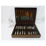 Flatware Chest wBakelite Knives & Mark II Flatware