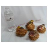 Vintage Bird on Nest Tree Ornaments ~ 4