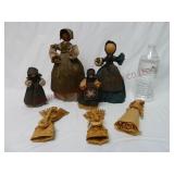 Vintage Straw, Corn Husk & Twisted Paper Dolls