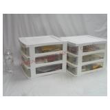3-Drawer Storage Bins of Craft & Sewing Supplies