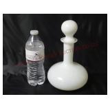 Antique Milk Glass Vanity / Barber Bottle wStopper