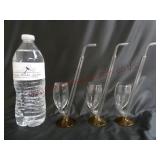Glass Wine / Champagne Bongs ~ Set of 3