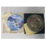 Decorative Christmas Plates ~ Porcelain & Pewter