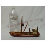 Pony Tails Chincoteague VA 6" Wooden Boat
