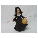 Vintage National Potteries Nun Figurine ~ 5.25" t