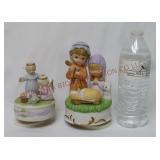 Porcelain Nativity Rotating Music Boxes ~ 2