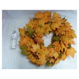 Grapevine Wreath w/ Leaves ~ 14" ~ New wTag