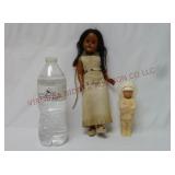 Vintage Indian Doll wPapoose & Plastic Chief