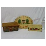 Welcome Slate & Painted Brick Doorstops