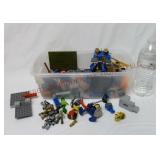Plastic Shoe Container of Legos & Small Toys