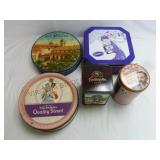 Vintage Candy & Chocolate Metal Tins ~ 5