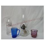 Shirley Temple Cup, Oil Lamp & EAPG Toy Spooner