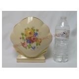 Vintage Floral Shell Shaped Vase / Planter