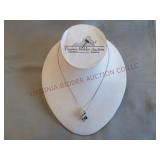 Sterling 18" Necklace w Unmarked Dolphin Pendant