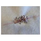 Pink Double Butterfly 925 Sterling Silver Ring