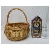 Basket & Musical Carousel Clown Clock