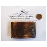 Vintage Roadrunner Metal Belt Buckle ~ Made in USA