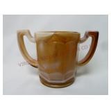 Chocolate Slag Glass Handled Toothpick Holder