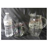 Glass Grape Juice Pitchers ~ 2