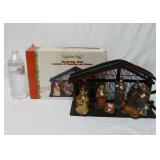 Vintage Holiday Style Nativity Set w Stable