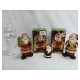 Santa Trinket Boxes w Hinged Lids ~ 3