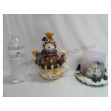 Let it Snow Single Cup Teapot & Snowman Candle