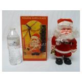 Vintage Walking & Bell Ringing Santa Toy w Box