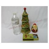 Wooden Tree, Santa & O Christmas Tree Music Box