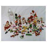 Vintage Painted Wood Christmas Ornaments