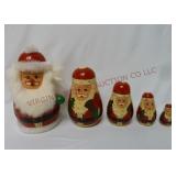 Kurt Adler Wooden Nesting Santa Set
