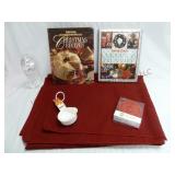 Christmas Books, Tablecloth & More!