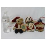 Boyds Bears Christmas Plush ~ 2 Bears & 1 Dog