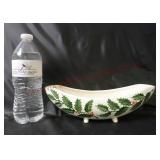 Vintage Holly & Berry Oval Candy Dish / Bowl
