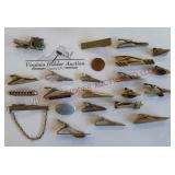 Vintage Neck Tie Bar Clips ~ Lot of 22