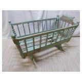 Vintage / Antique Painted Wood Rocking Cradle