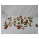 Vintage Plastic Garland w Instruments & Holly