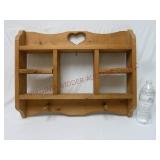 Wooden Heart Wall Shelf ~ 21.5" wide