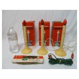 Vintage Candoliers, Bulbs & Extension Cord