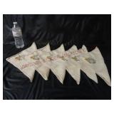 Linen Hand Stitched Fabric Napkins ~ 6