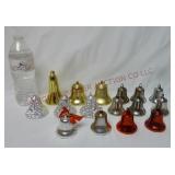 Vintage Plastic Bell Ornaments ~ Lot of 16