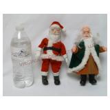 Vintage Porcelain & Plastic Santa Claus Figures