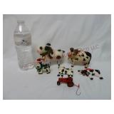 Tractor Ornament, Cow Pin & Cow Ornaments